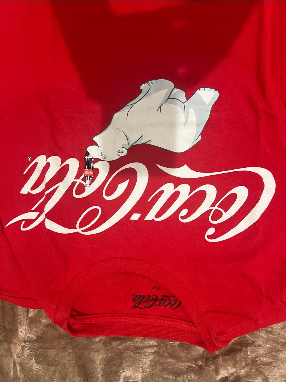 Coca-Cola Red Tee with White Polar Bear Logo - Picture 2 of 2